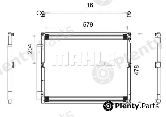 Mahle AC838000S — Condenser, air conditioning BEHR