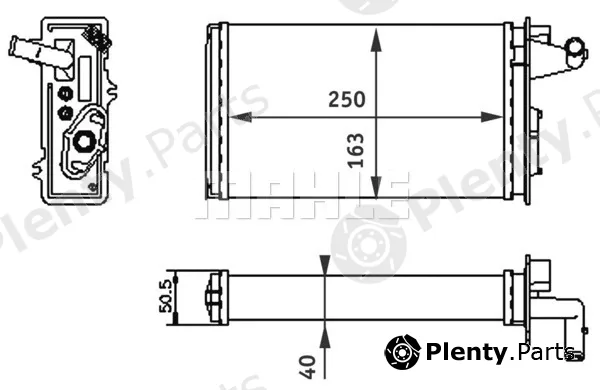 Mahle AH141000S — Heat Exchanger, interior heating BEHR