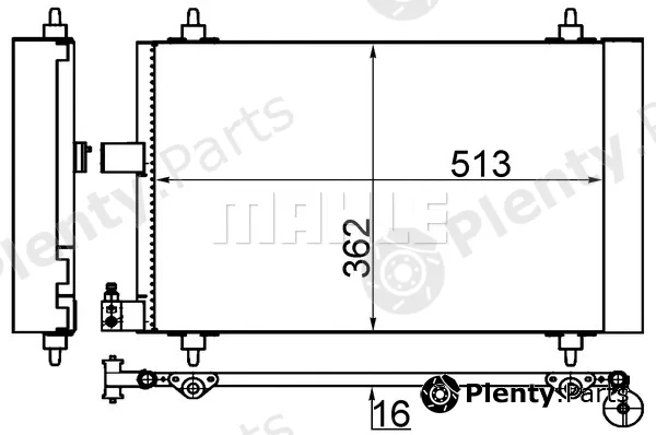 Mahle AC585001S — Condenser, air conditioning BEHR