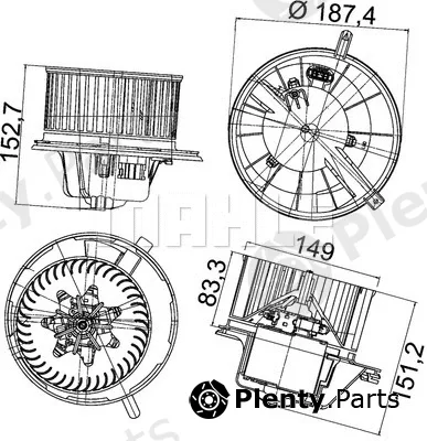 Mahle AB148000P — Interior Blower BEHR *** PREMIUM LINE ***