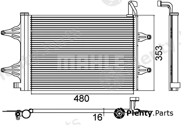 Mahle AC359000P — Condenser, air conditioning BEHR *** PREMIUM LINE ***