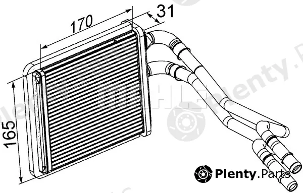 Mahle AH198000P — Heat Exchanger, interior heating BEHR *** PREMIUM LINE ***