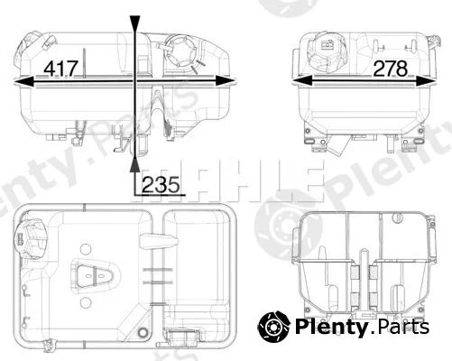 Mahle CRT237000P — Expansion Tank, coolant BEHR *** PREMIUM LINE ***