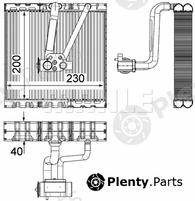 Mahle AE93000P — Evaporator, air conditioning BEHR *** PREMIUM LINE ***