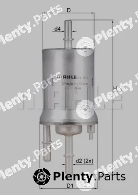 Mahle KL572 — Fuel Filter