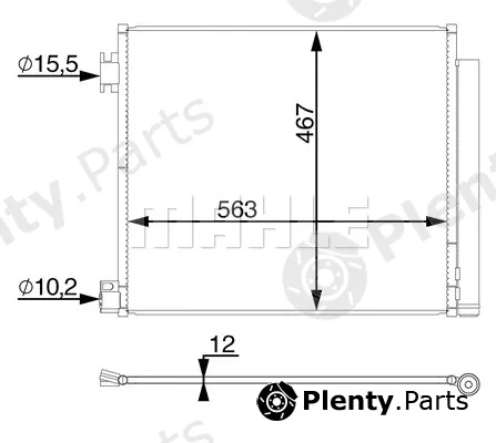Mahle AC78000S — Condenser, air conditioning BEHR