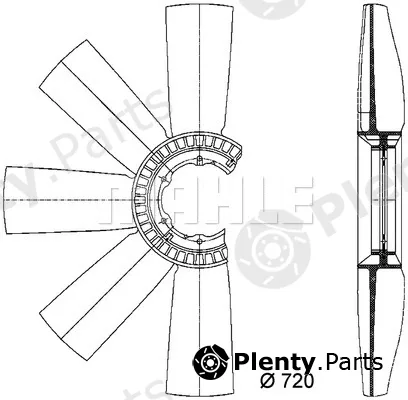 Mahle CFW12000P — Fan Wheel, engine cooling BEHR *** PREMIUM LINE ***