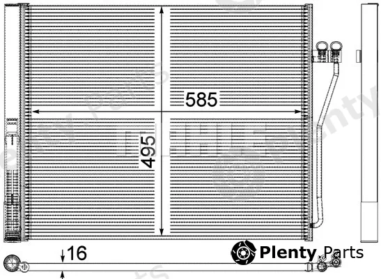 Mahle AC568000P — Condenser, air conditioning BEHR *** PREMIUM LINE ***