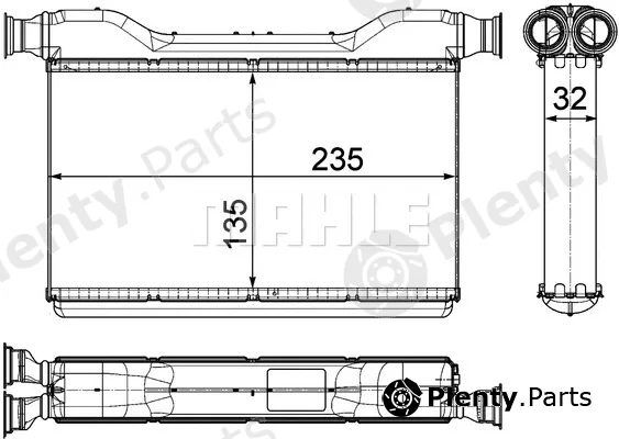 Mahle AH189000P — Heat Exchanger, interior heating BEHR *** PREMIUM LINE ***