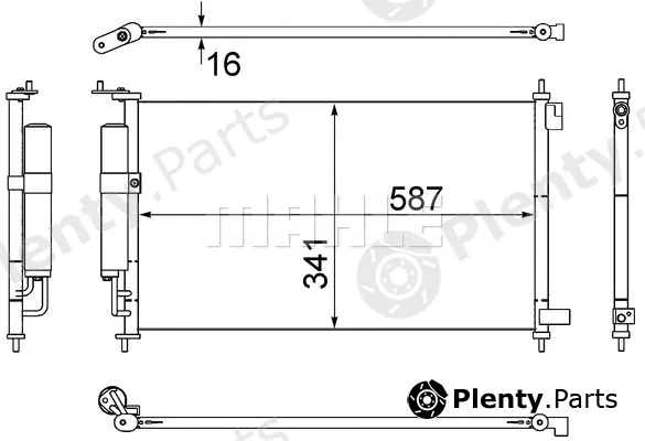 Mahle AC559000S — Condenser, air conditioning BEHR