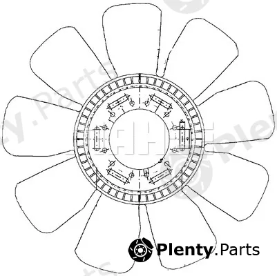 Mahle CFW83000P — Fan Wheel, engine cooling BEHR *** PREMIUM LINE ***