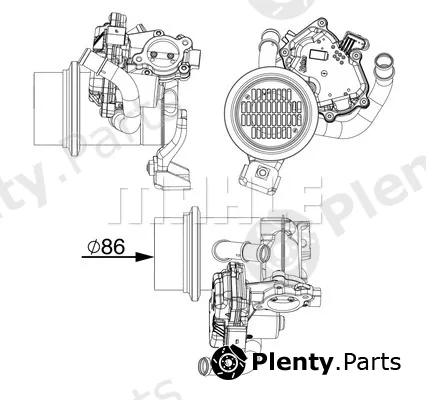 Mahle CE18000P — Cooler, exhaust gas recirculation BEHR *** PREMIUM LINE ***