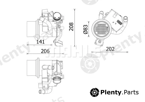 Mahle CE39000P — Cooler, exhaust gas recirculation BEHR *** PREMIUM LINE ***