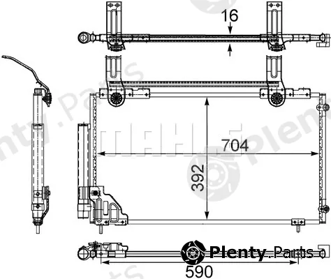 Mahle AC471000S — Condenser, air conditioning BEHR