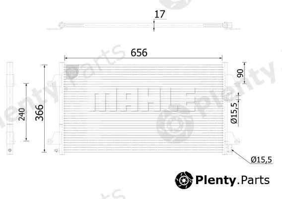 Mahle AC366000S — Condenser, air conditioning BEHR