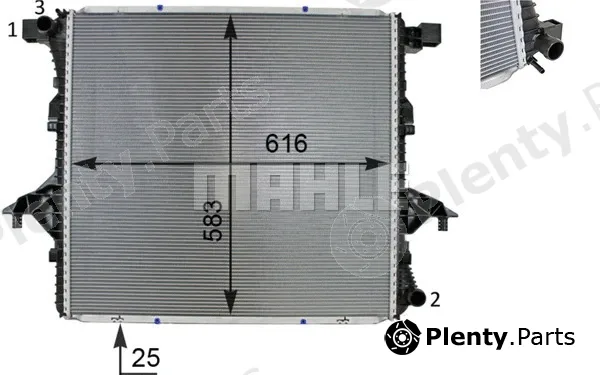Mahle CR81000S — Radiator, engine cooling BEHR