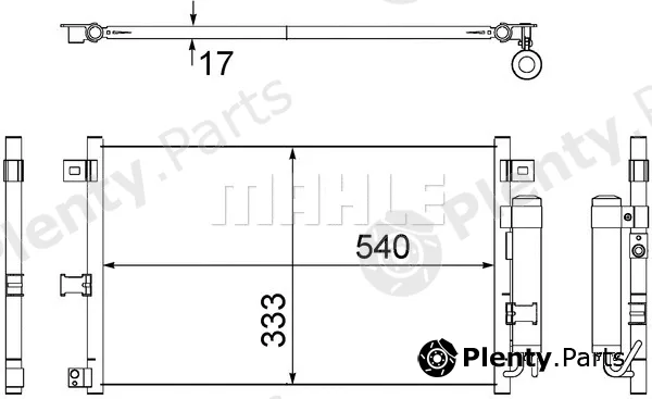 Mahle AC507000S — Condenser, air conditioning BEHR