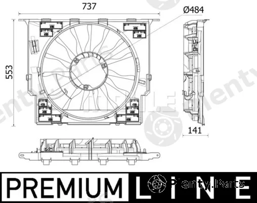 Mahle CFF534000P — Fan, engine cooling BEHR *** PREMIUM LINE ***