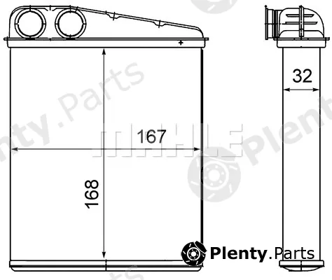 Mahle AH16000S — Heat Exchanger, interior heating BEHR