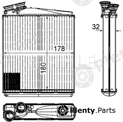 Mahle AH192000P — Heat Exchanger, interior heating BEHR *** PREMIUM LINE ***