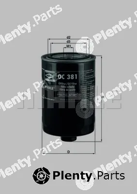 Mahle OC381 — Oil Filter