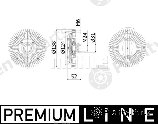 Mahle CFC64001P — Clutch, radiator fan BEHR *** PREMIUM LINE ***
