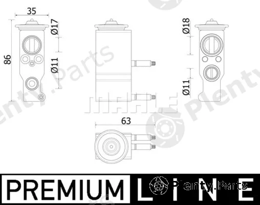 Mahle AVE143000P — Expansion Valve, air conditioning