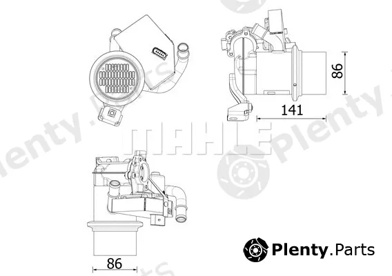 Mahle CE14000P — Cooler, exhaust gas recirculation BEHR *** PREMIUM LINE ***