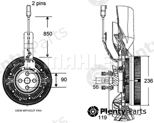 Mahle CFC139000P — Clutch, radiator fan BEHR *** PREMIUM LINE ***