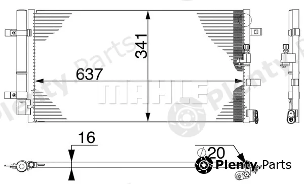 Mahle AC4000S — Condenser, air conditioning BEHR