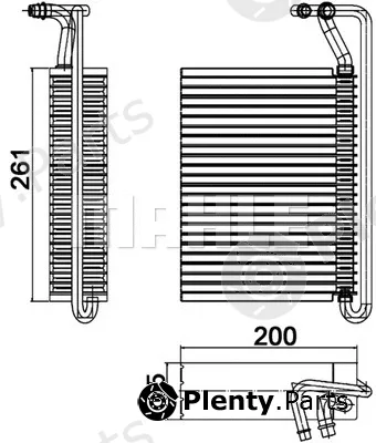 Mahle AE84000P — Evaporator, air conditioning BEHR *** PREMIUM LINE ***
