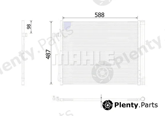 Mahle AC568000S — Condenser, air conditioning BEHR