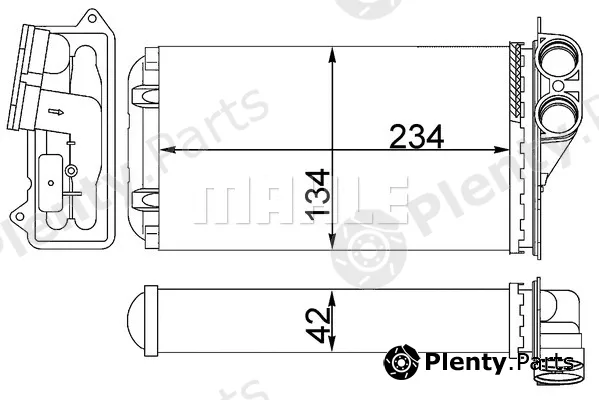 Mahle AH218000S — Heat Exchanger, interior heating BEHR