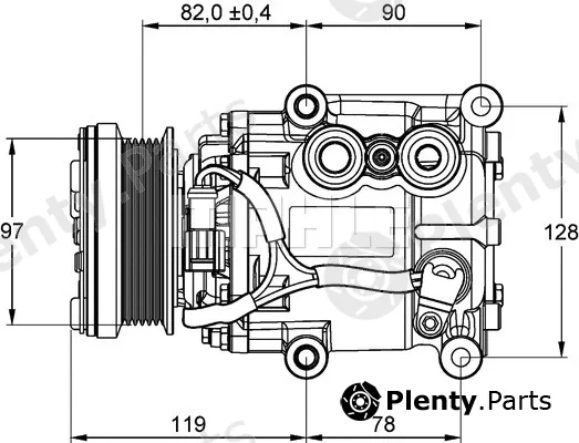 Mahle ACP22000P — Compressor, air conditioning BEHR *** PREMIUM LINE ***