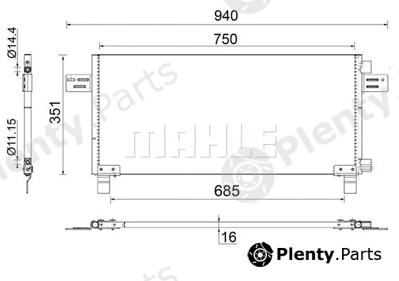 Mahle AC282000S — Condenser, air conditioning BEHR