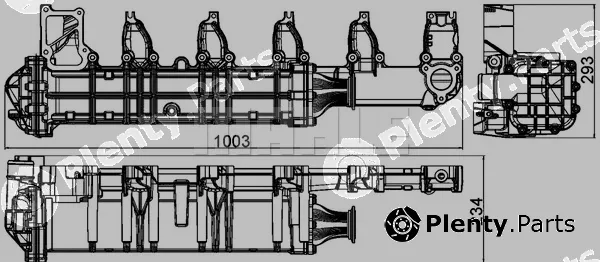 Mahle CE13000P — Cooler, exhaust gas recirculation BEHR *** PREMIUM LINE ***