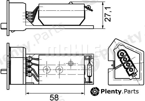Mahle ABR11000P — Resistor, interior blower BEHR *** PREMIUM LINE ***