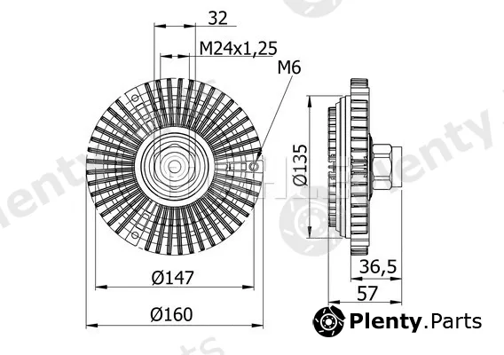 Mahle CFC58000S — Clutch, radiator fan BEHR