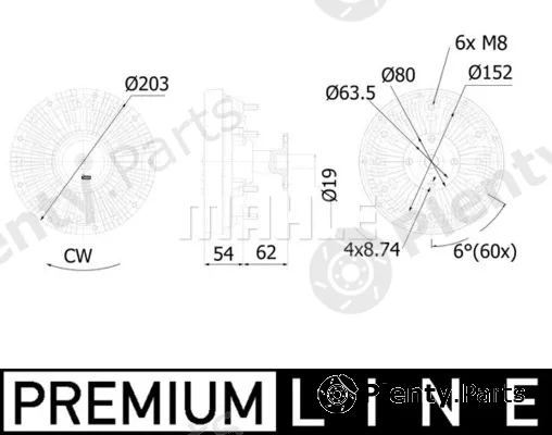 Mahle CFC246000P — Clutch, radiator fan BEHR *** PREMIUM LINE ***