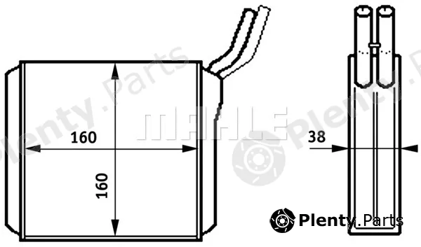 Mahle AH153000S — Heat Exchanger, interior heating BEHR