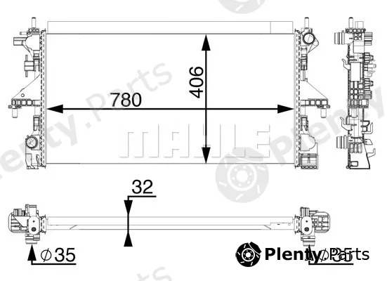 Mahle CR806000P — Radiator, engine cooling BEHR *** PREMIUM LINE ***