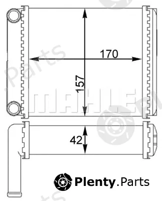 Mahle AH128000S — Heat Exchanger, interior heating BEHR