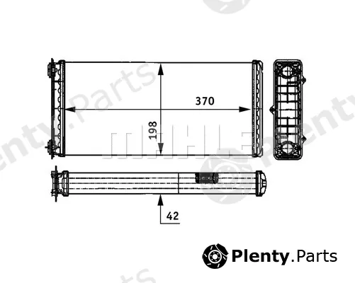Mahle AH117000P — Heat Exchanger, interior heating BEHR *** PREMIUM LINE ***