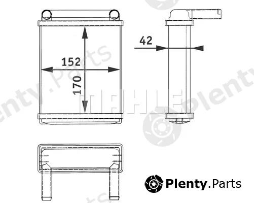 Mahle AH128000P — Heat Exchanger, interior heating BEHR *** PREMIUM LINE ***