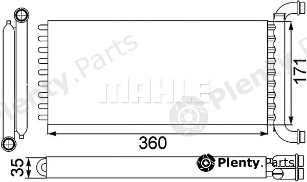 Mahle AH166000P — Heat Exchanger, interior heating BEHR *** PREMIUM LINE ***