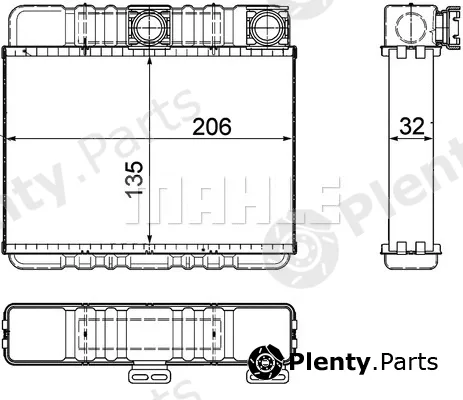 Mahle AH87000P — Heat Exchanger, interior heating BEHR *** PREMIUM LINE ***