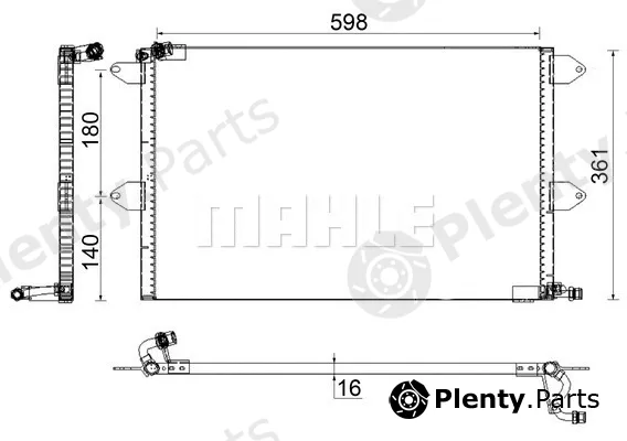 Mahle AC171001S — Condenser, air conditioning BEHR
