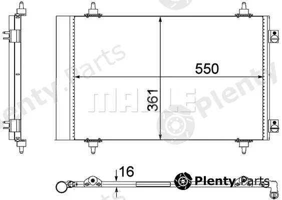 Mahle AC487000P — Condenser, air conditioning BEHR *** PREMIUM LINE ***