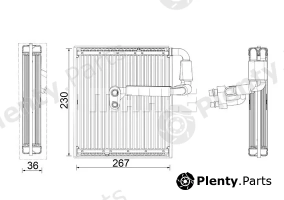 Mahle AE27000P — Evaporator, air conditioning BEHR *** PREMIUM LINE ***