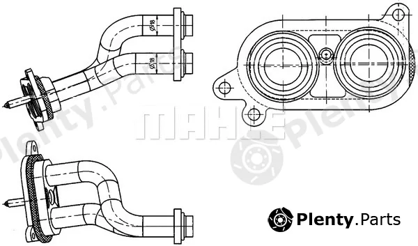 Mahle AHX3000P — Pipe, heat exchanger BEHR *** PREMIUM LINE ***